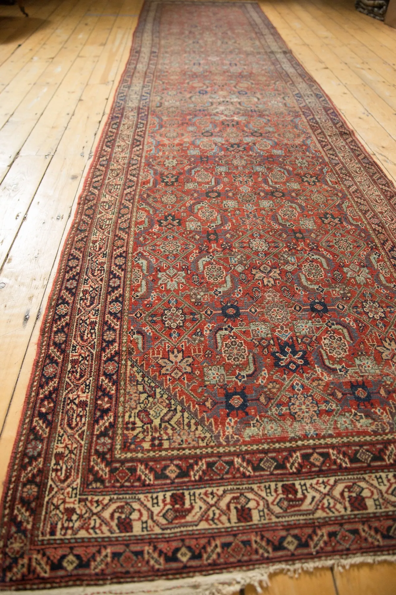3.5x15 Antique Malayer Rug Runner