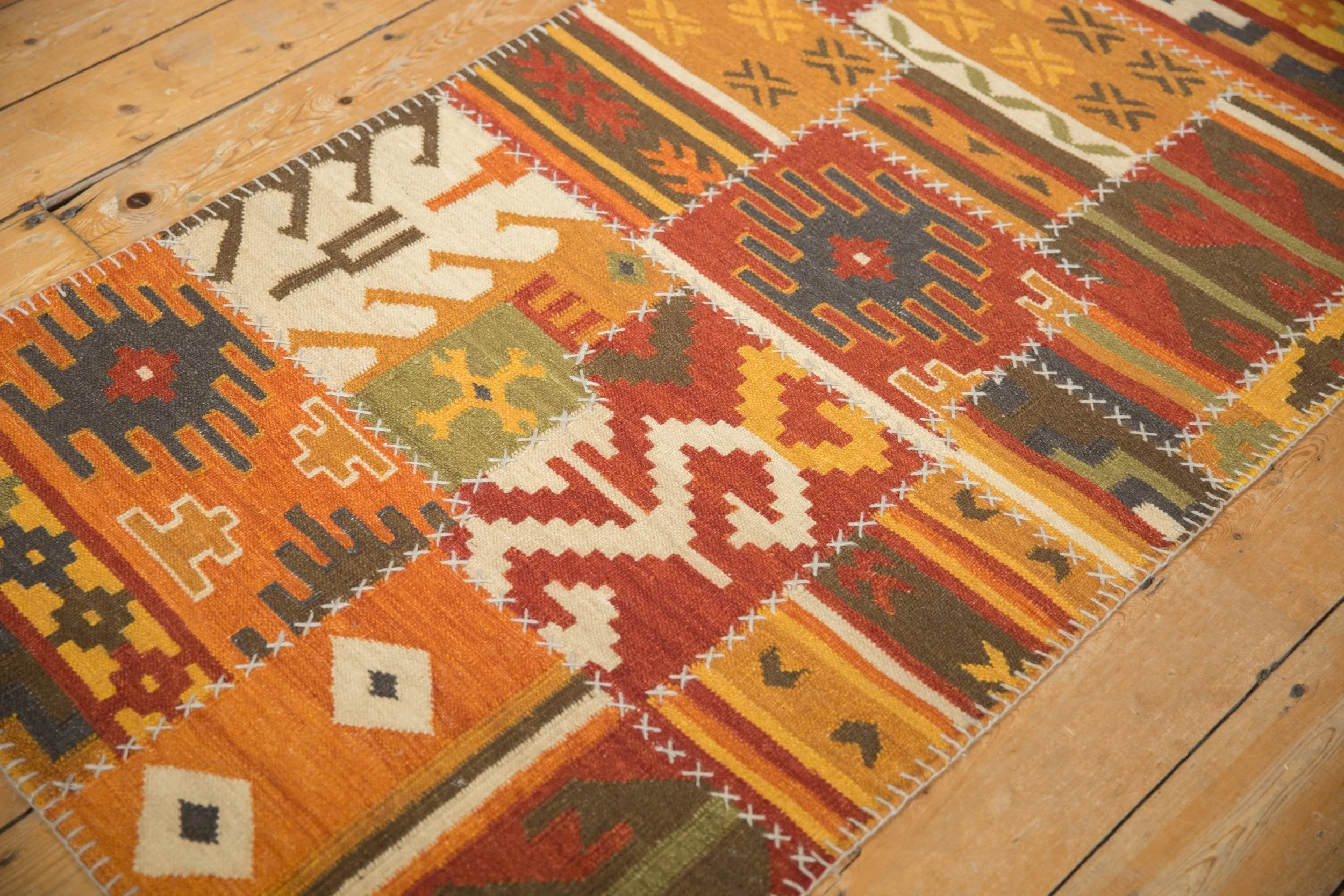 3x11.5 New Patchwork Kilim Rug Runner