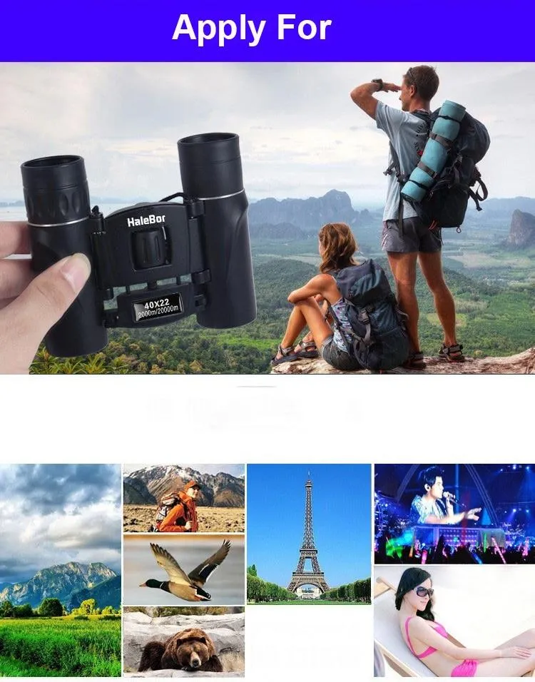 40x22 HD Powerful Mini Binoculars 2000M Long Range