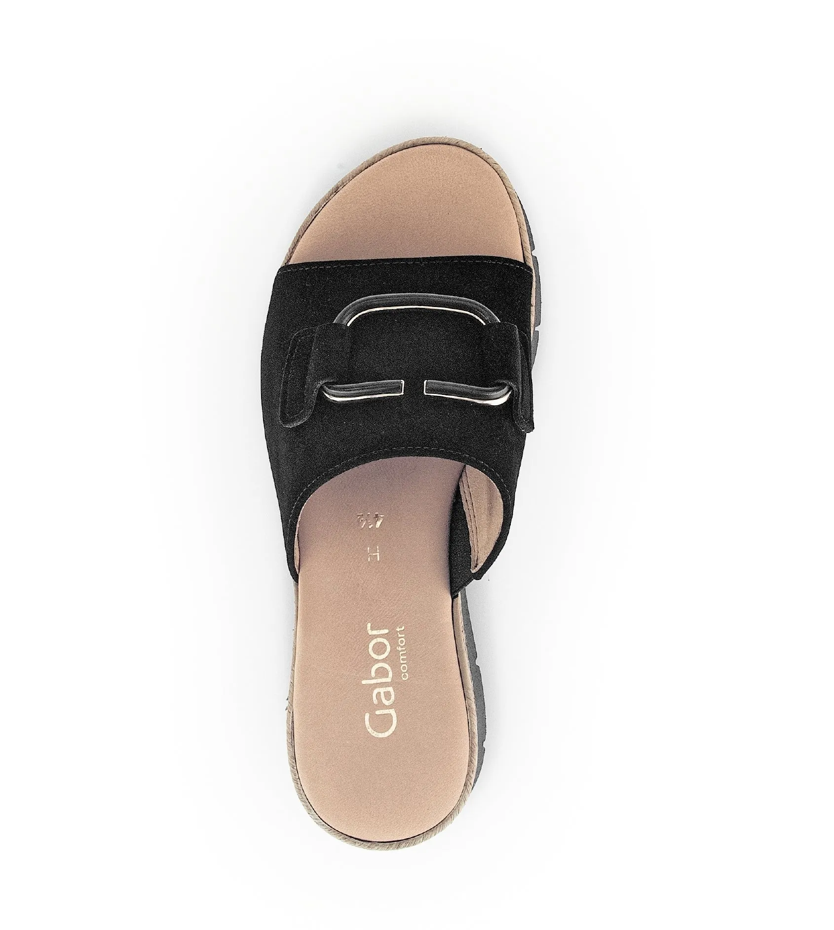 '42.892.47' women's wide fit (H) slides - Black