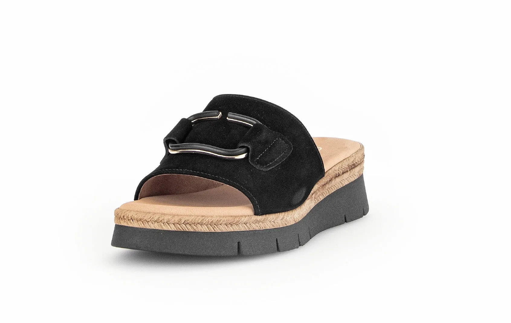'42.892.47' women's wide fit (H) slides - Black
