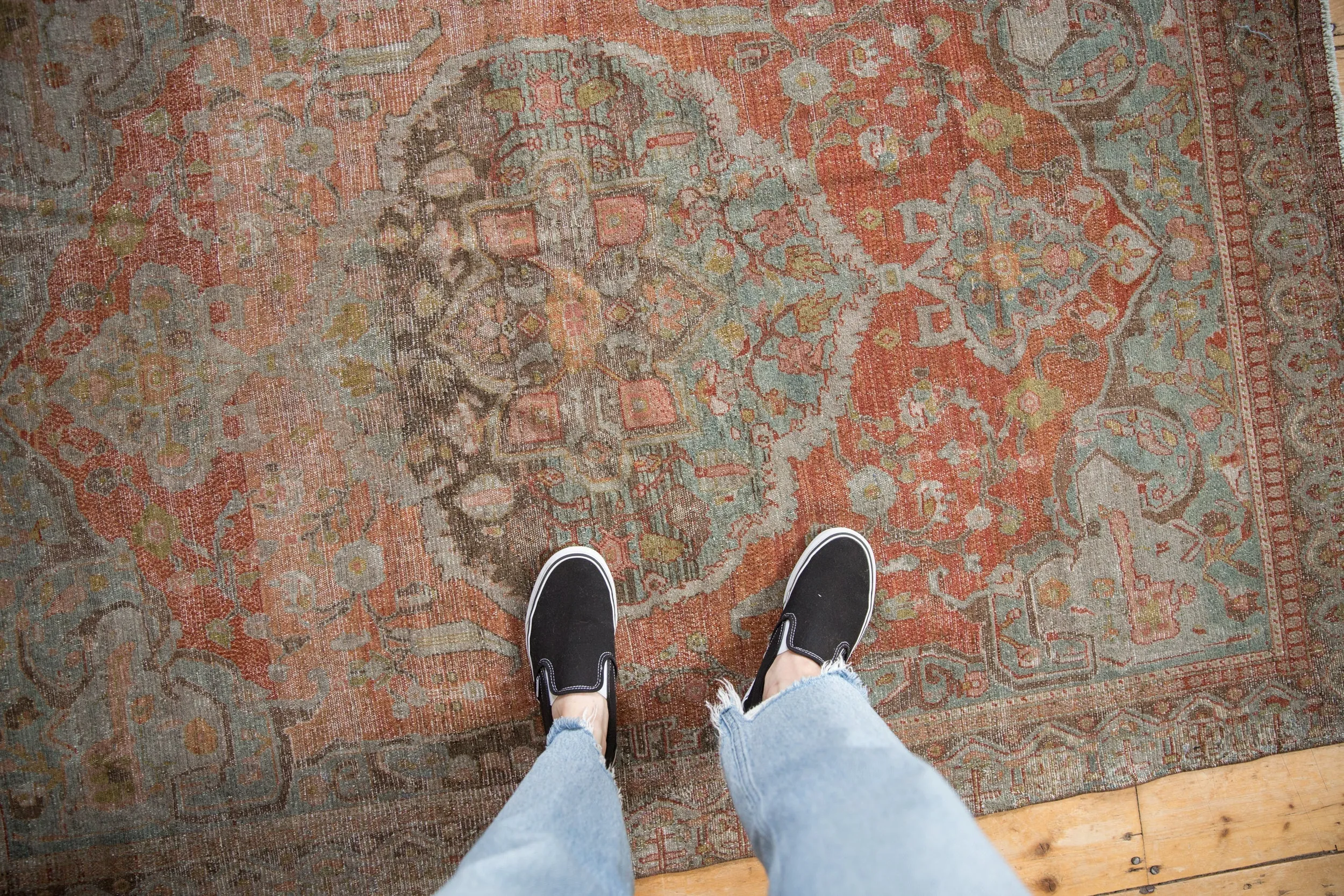 4.5x6 Antique Distressed Malayer Rug