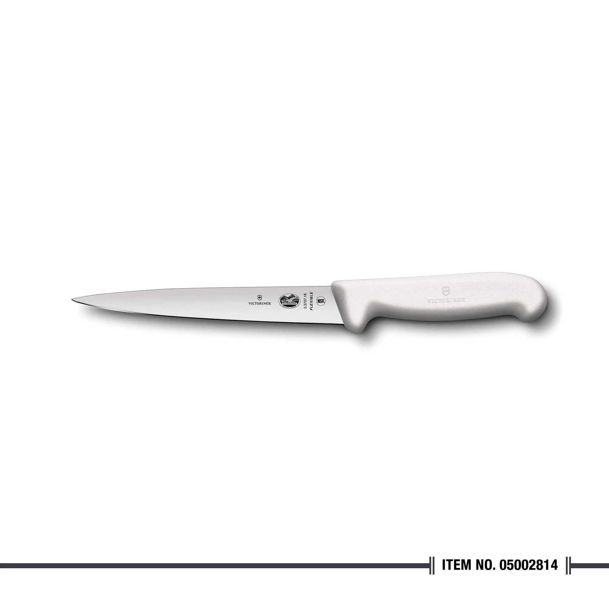 5.3707.18 HACCP Filleting Knfe White 18cm Flexible