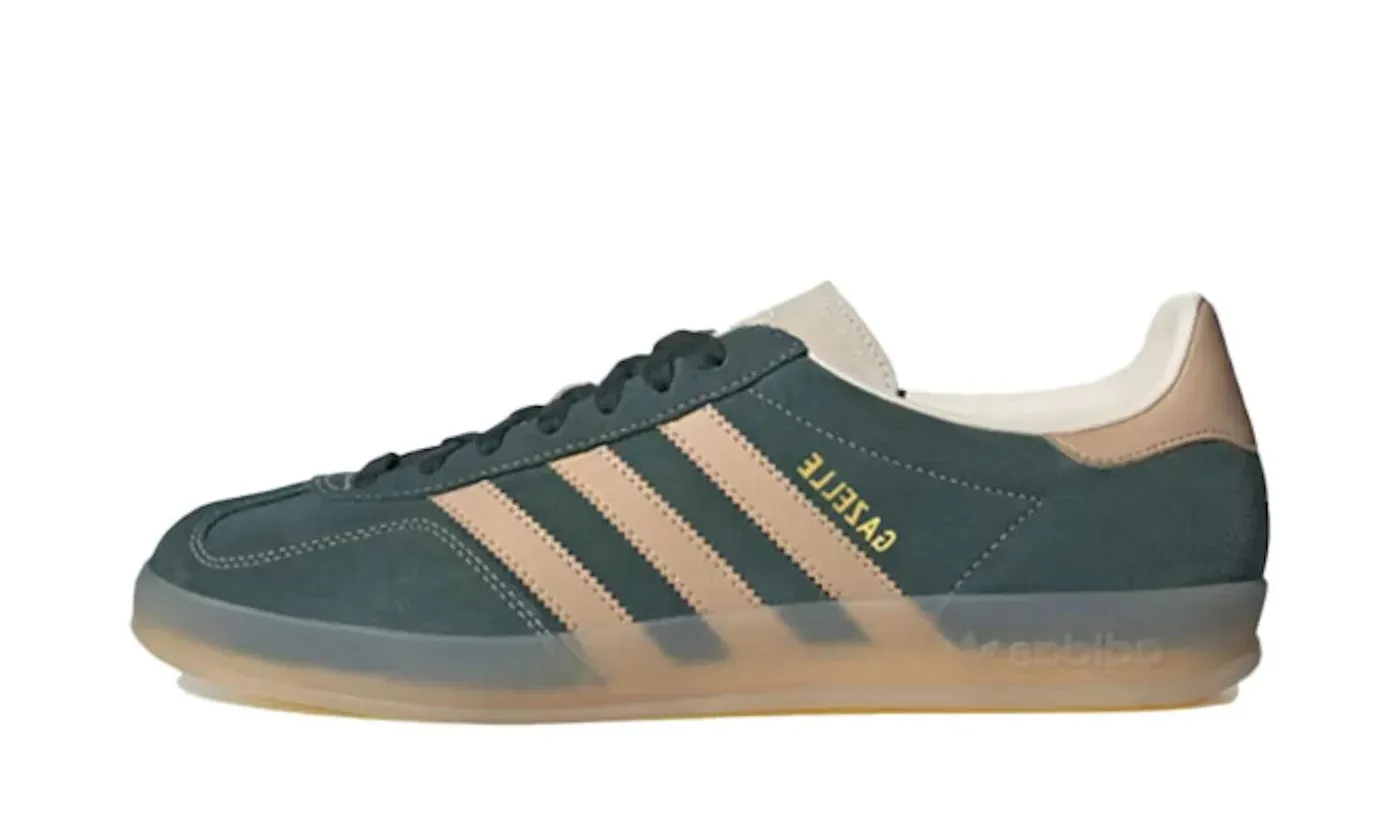 Adidas Gazelle Indoor Shadow Green Warm Sandstone