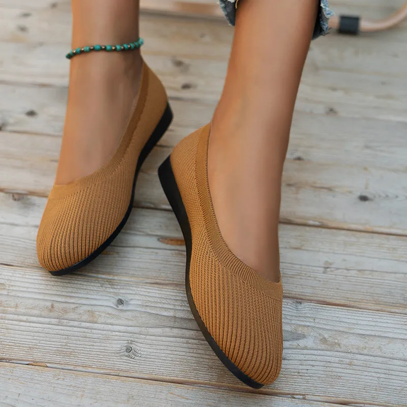 Alexis – Textured Slip-On Flats