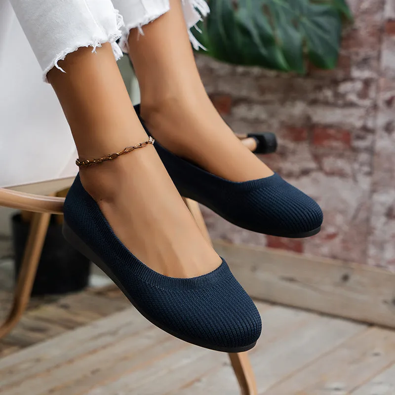 Alexis – Textured Slip-On Flats