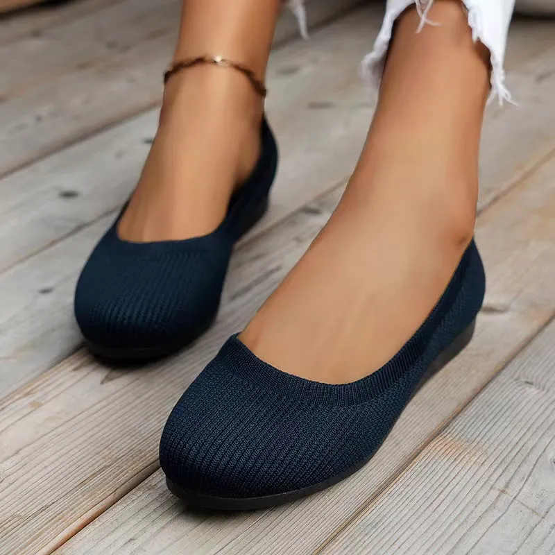 Alexis – Textured Slip-On Flats
