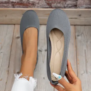 Alexis – Textured Slip-On Flats