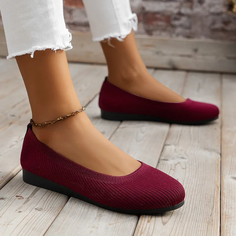 Alexis – Textured Slip-On Flats