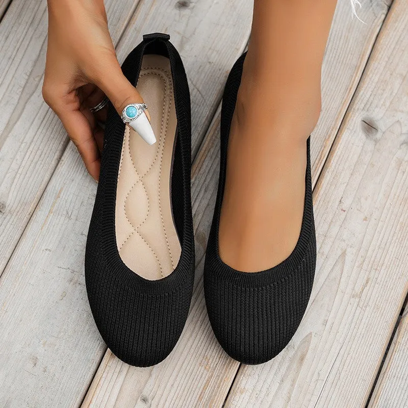 Alexis – Textured Slip-On Flats