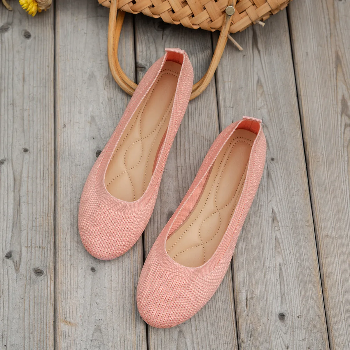 Alexis – Textured Slip-On Flats