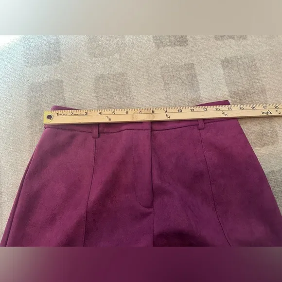 Anthropologie Avec Les Filles Davina Purple Suede Coulottes (Size S)