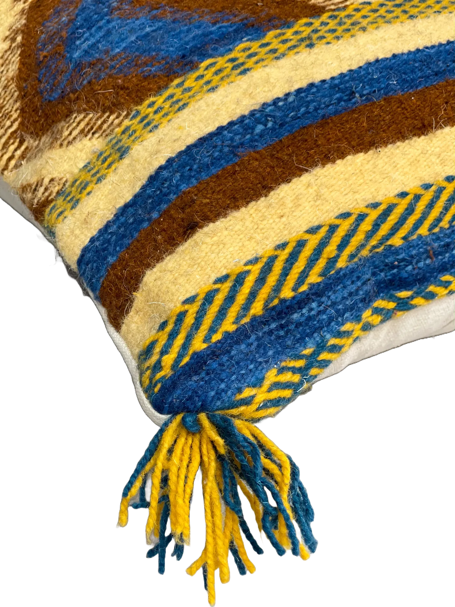 Anzal's Flatweave x Zanafi Pillow - Brown/Blue