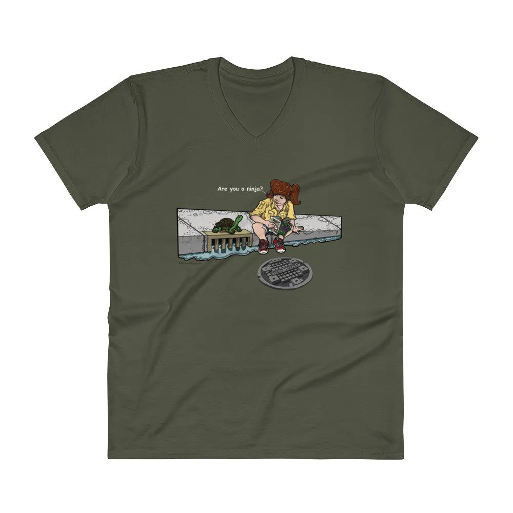 Are You a Ninja? April in New York V-Neck T-Shirt