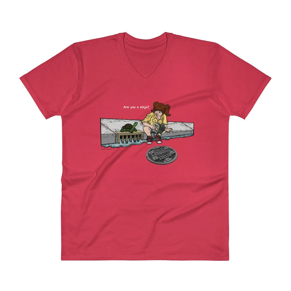 Are You a Ninja? April in New York V-Neck T-Shirt