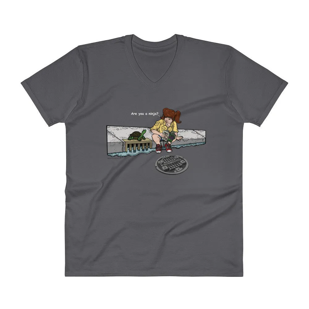 Are You a Ninja? April in New York V-Neck T-Shirt