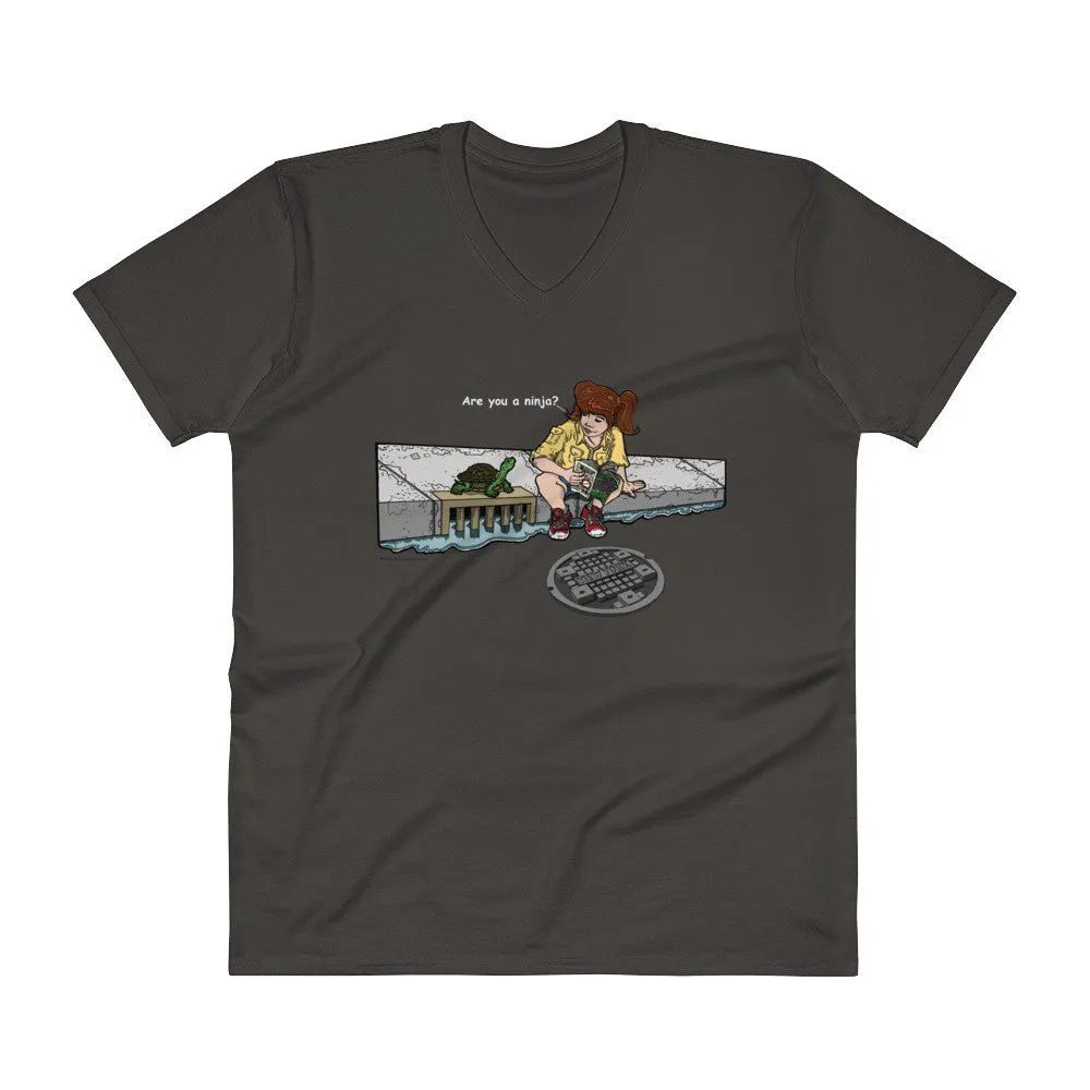 Are You a Ninja? April in New York V-Neck T-Shirt