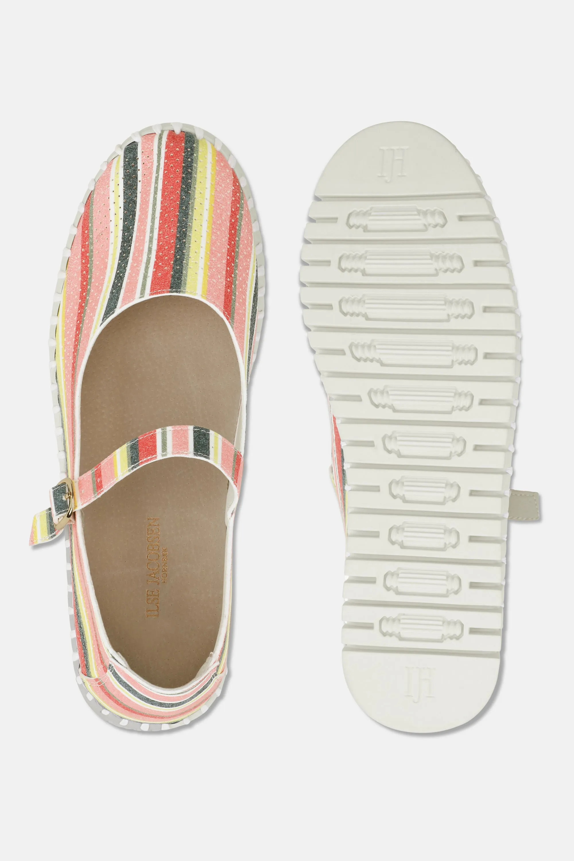 Ballerina Gestreift - Peach Bud White