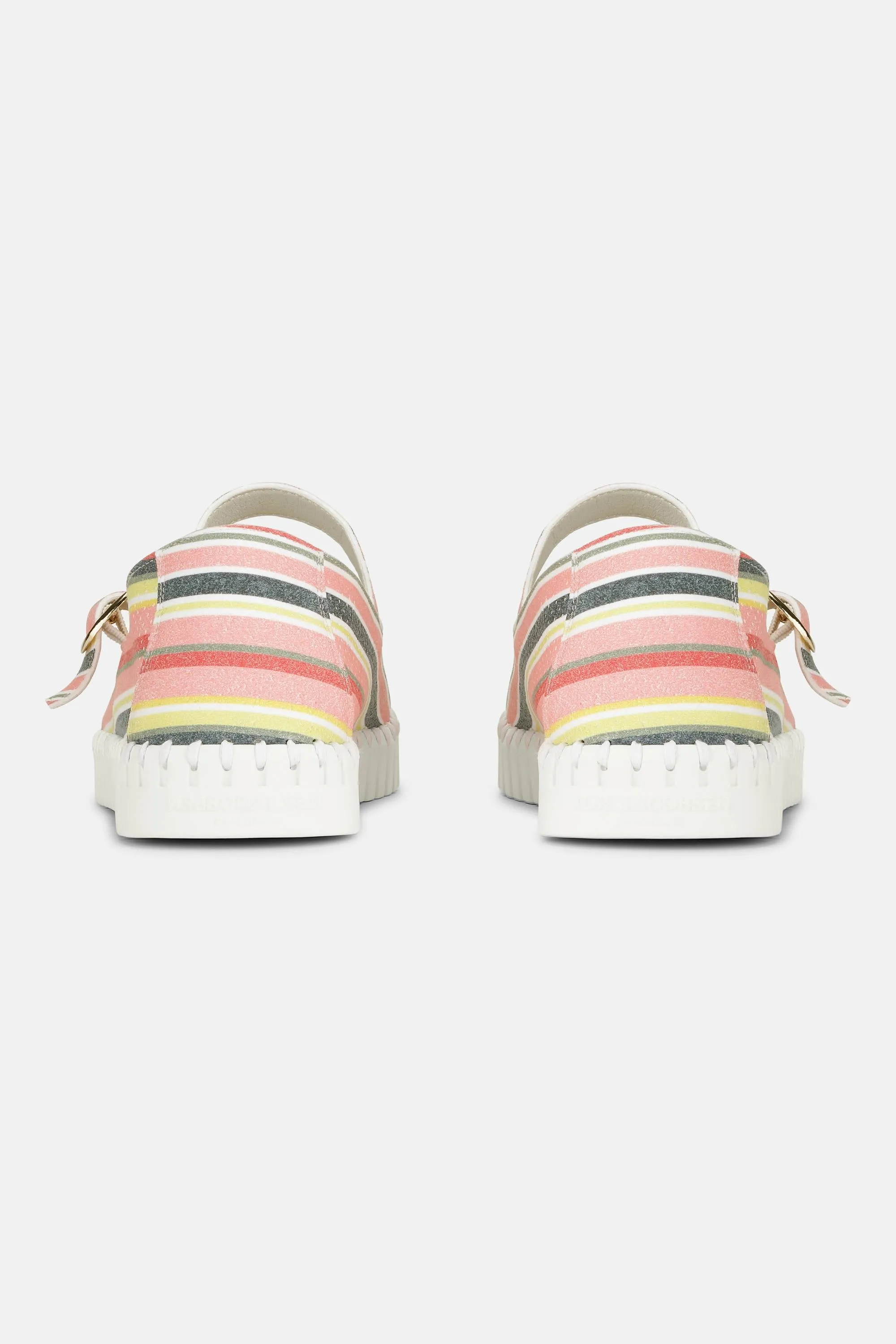 Ballerina Gestreift - Peach Bud White