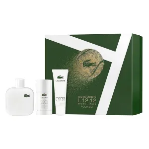 Blanc by Lacoste for Men 3.4 oz EDT 3pc Gift Set
