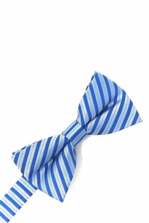 Blue Newton Stripe Kids Bow Tie