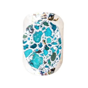 Boho & Mala Grand Turquoise Silver Ring R1080