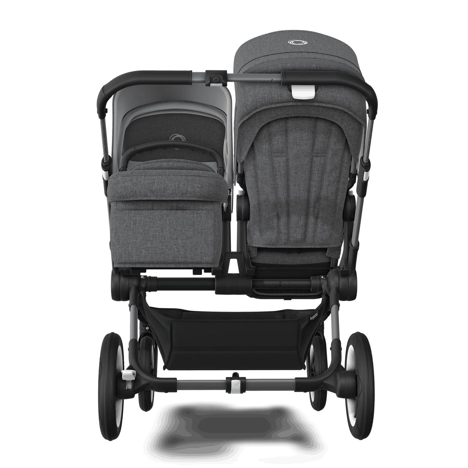 Bugaboo Donkey 5 Duo Complete Turtle Travel System in Grey Mélange