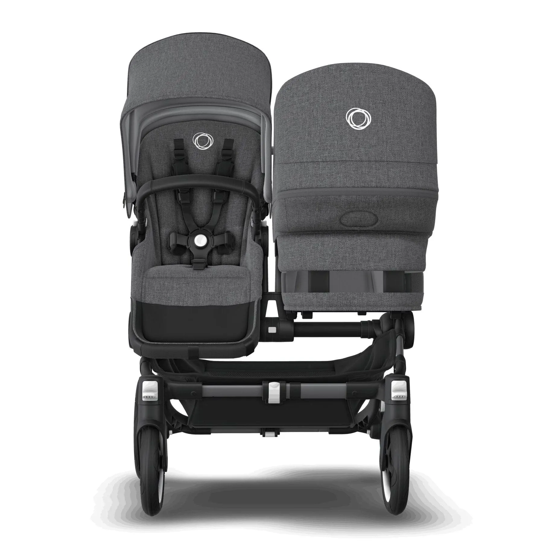 Bugaboo Donkey 5 Duo Complete Turtle Travel System in Grey Mélange