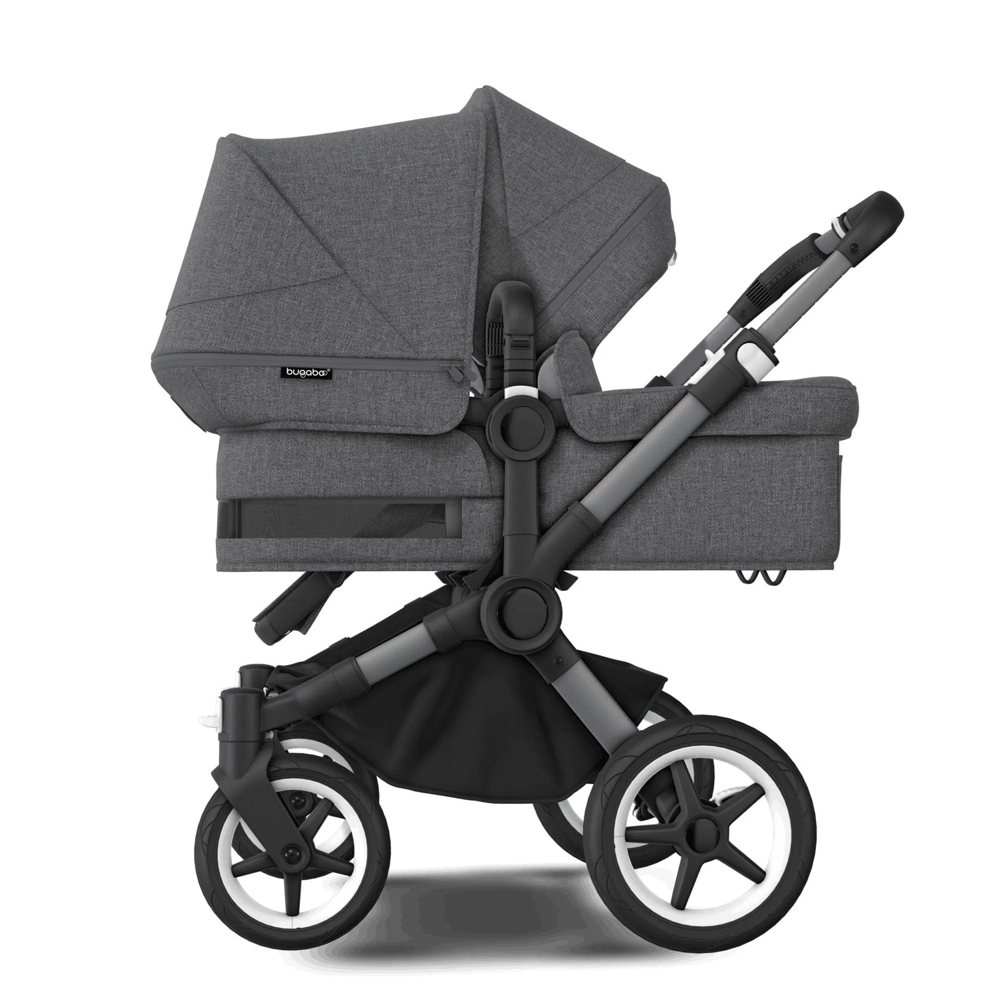 Bugaboo Donkey 5 Duo Complete Turtle Travel System in Grey Mélange