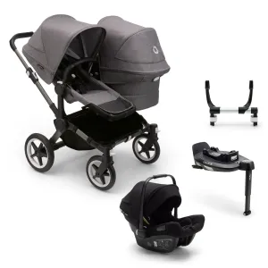 Bugaboo Donkey 5 Duo Complete Turtle Travel System in Grey Mélange
