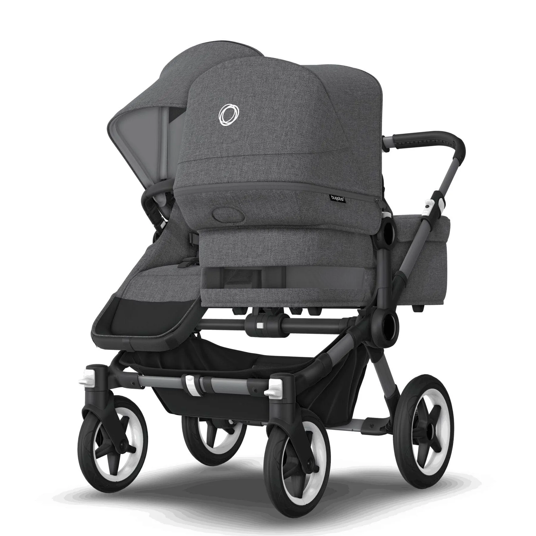 Bugaboo Donkey 5 Duo Complete Turtle Travel System in Grey Mélange