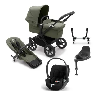 Bugaboo Donkey 5 Mono Cloud T Travel System in Forest Green