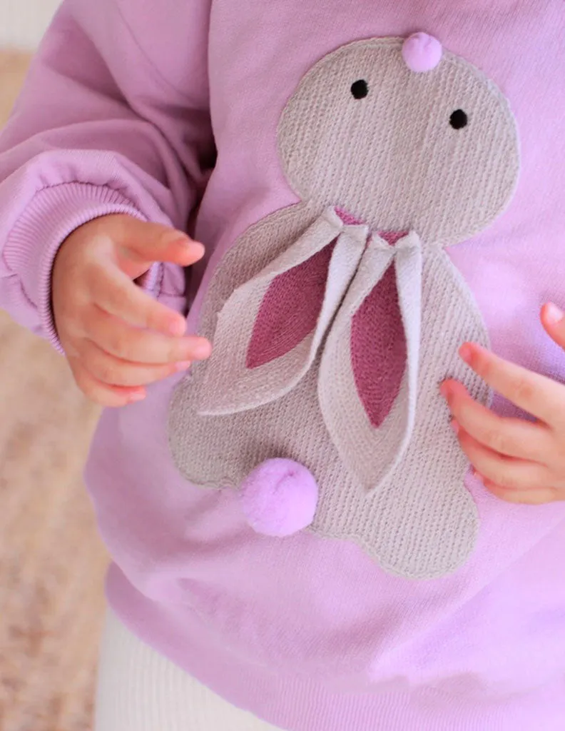 Bunny Pom Pom Jumper and Leggings Set Lilac
