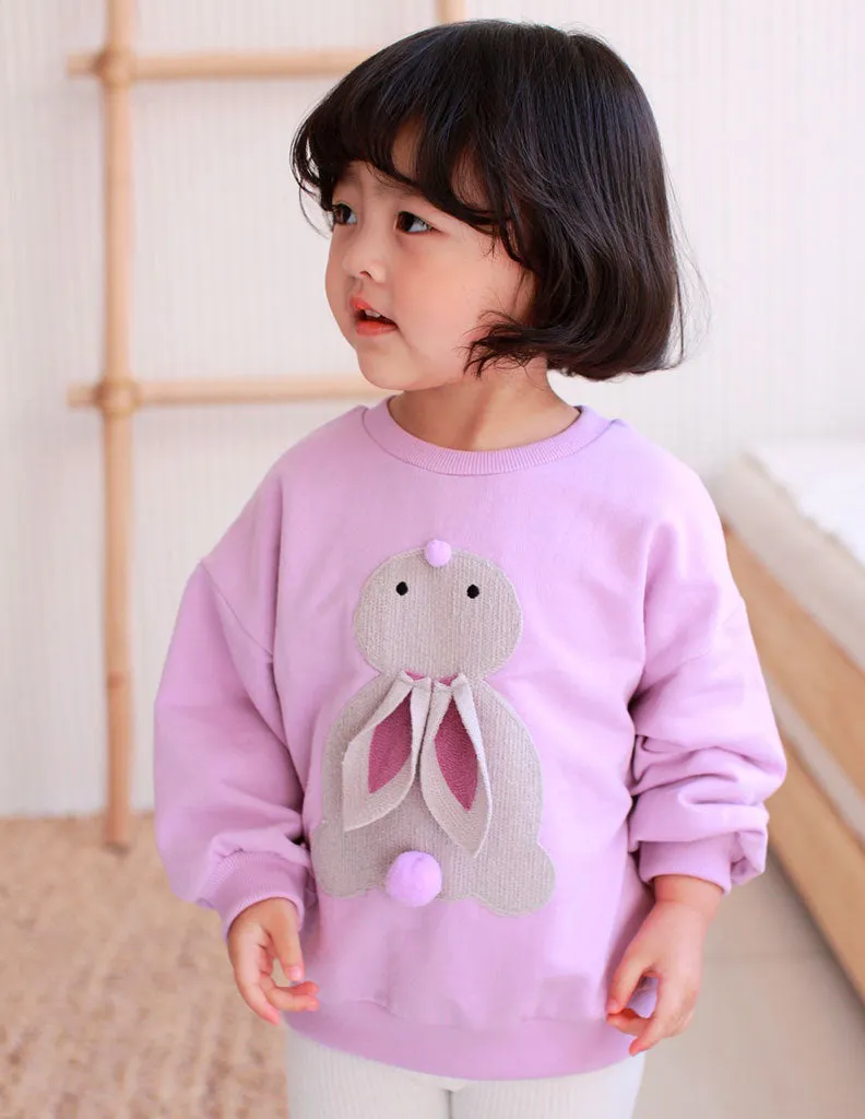 Bunny Pom Pom Jumper and Leggings Set Lilac