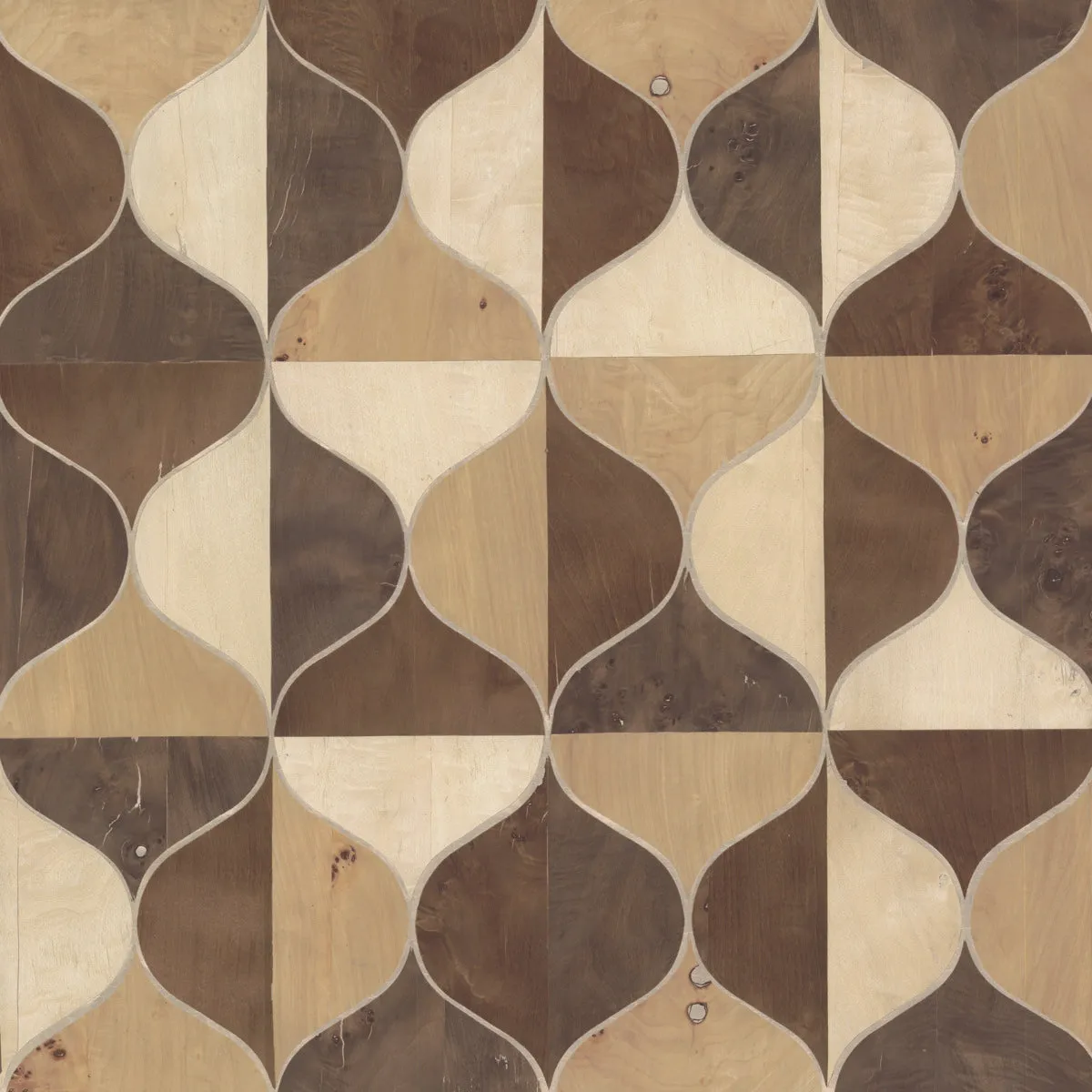 Burlwood Ogee Wallpaper Warm Neutral (72 sq.ft.)