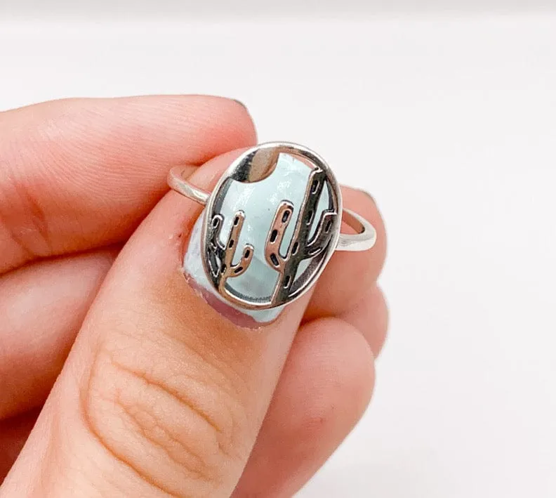 Cactus Inlay Ring