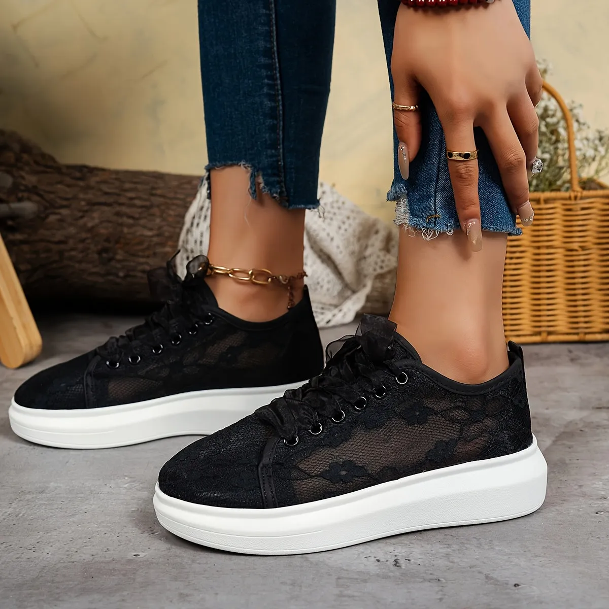 Celestia™ | Stylish Lace Up Sneakers