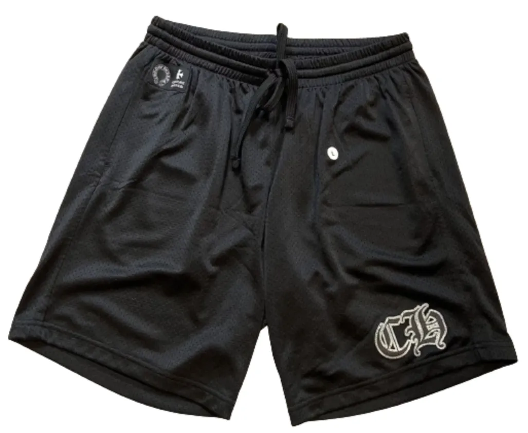 Chrome Hearts "Black Mesh" Warm Up Shorts