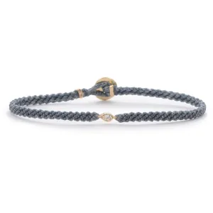 Classic grey woven bracelet with diamond