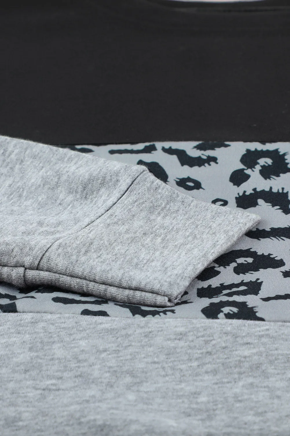 Colorblock Contrast Stitching Sweatshirt with Slits