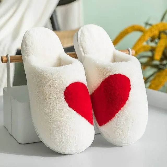 Couples Love Winter Home Slippers Warm Non Slip