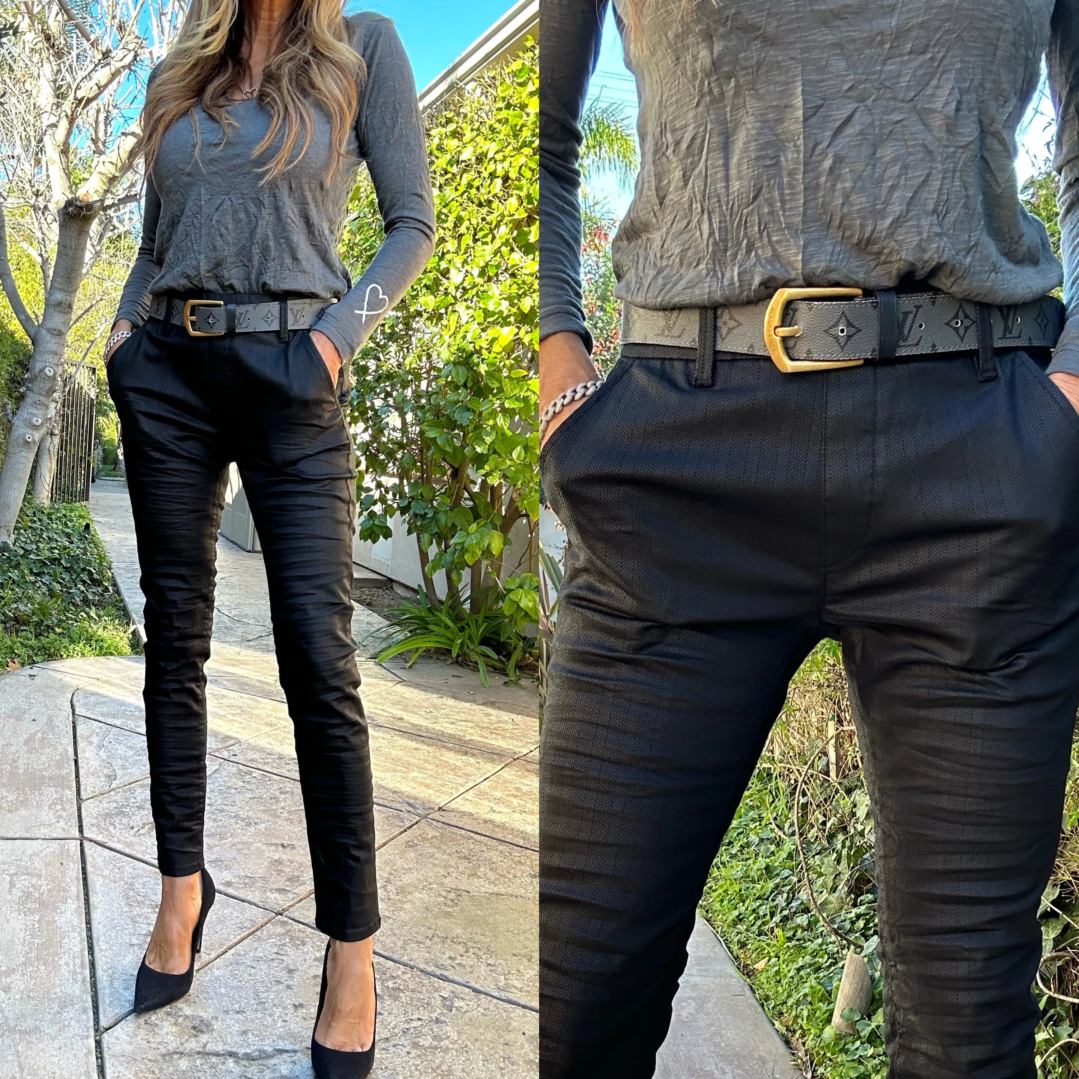 Dafna Black Herringbone