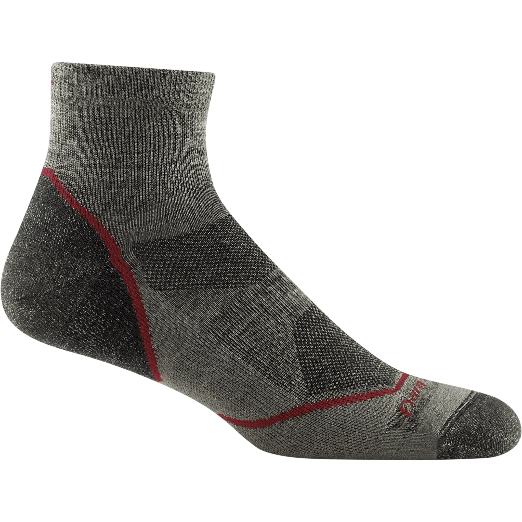 Darn Tough Mens Light Hiker Quarter Lightweight Socks