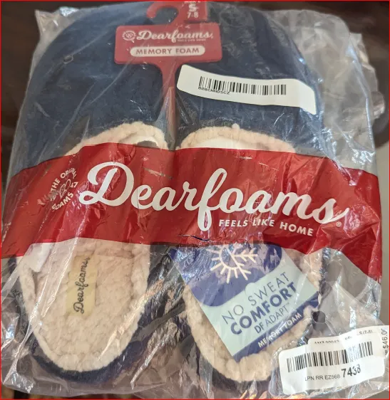 Dearfoams Men's Microwool Clog with Molded Footbed Slipper, Navy, Small