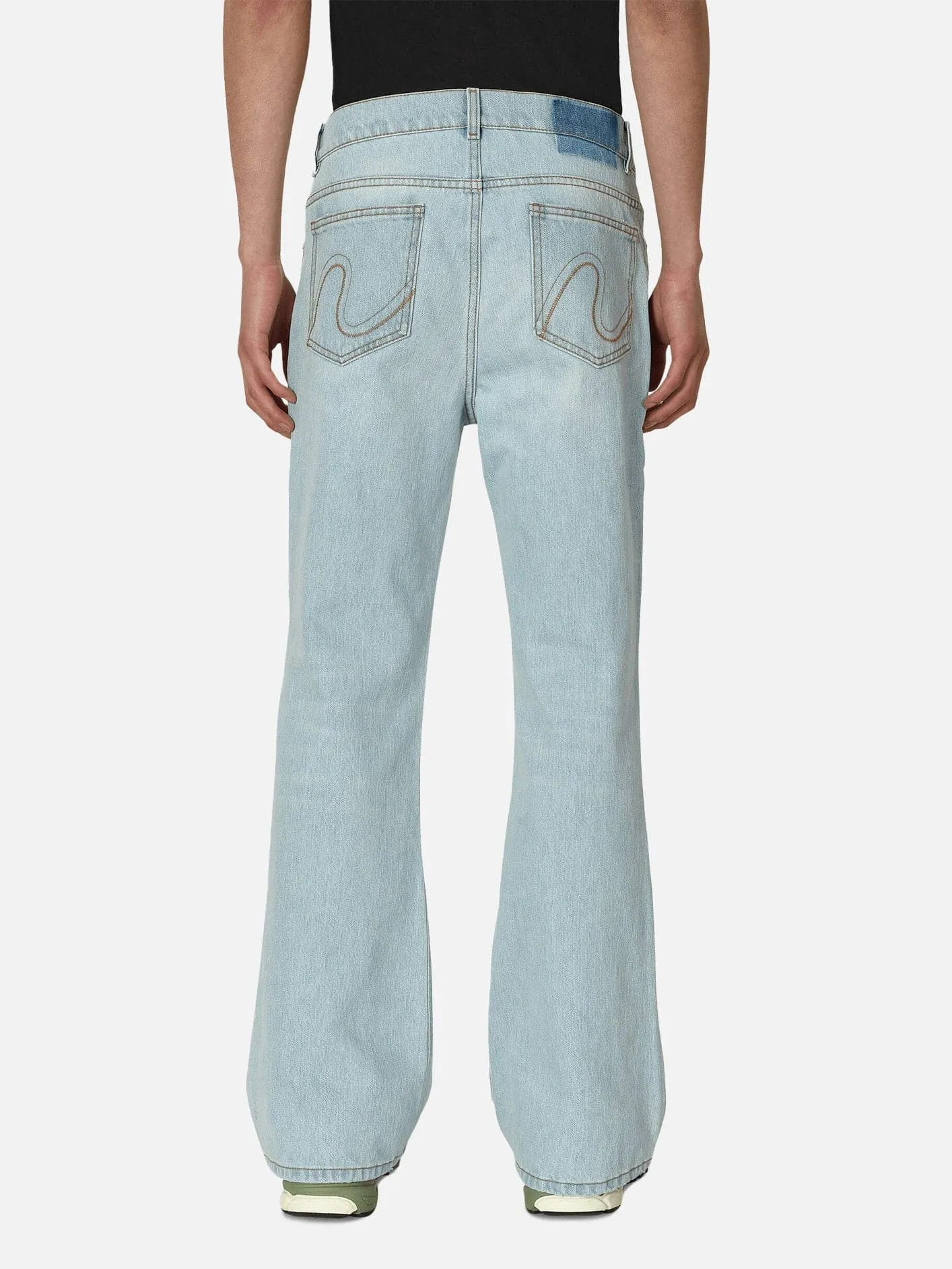Distressed Denim Woven Pants - Blue