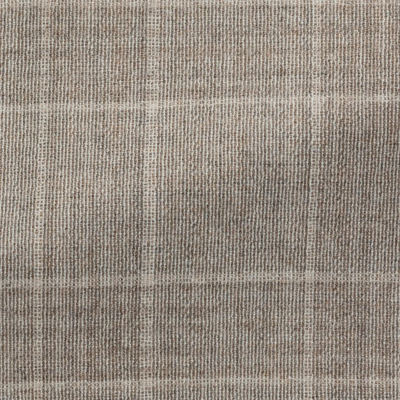 Drago Taupe Flannel S130 Merino Wool Faux Uni with Tonal Windowpane