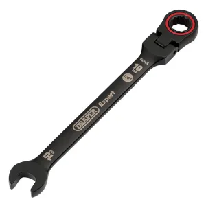 Draper Expert HI-TORQ® Metric Flexible Head Ratchet Combination Spanner 10mm Black