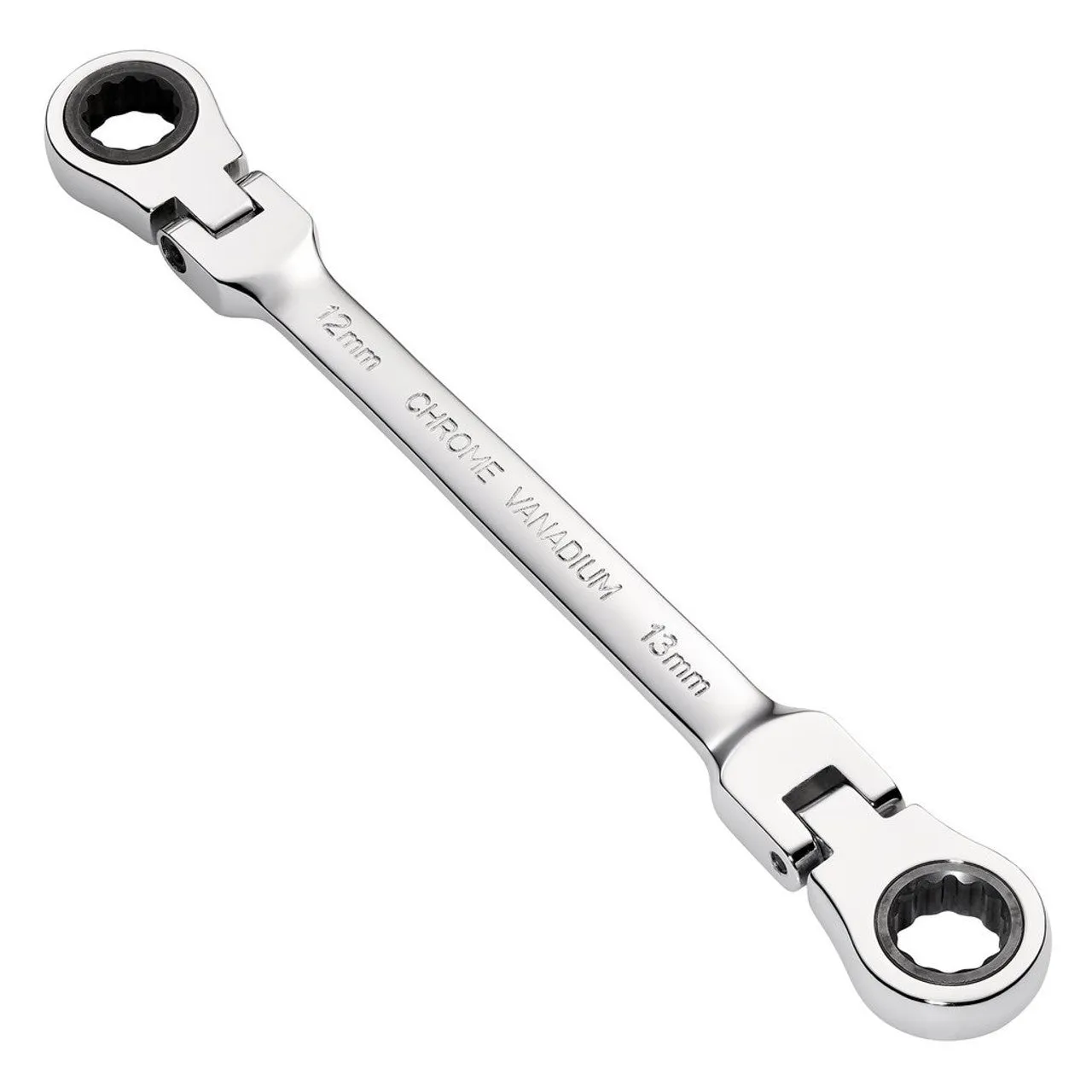 Draper Tools HI-TORQ® Metric Flexible Head Double Ring Ratchet Spanner, 12 x 13mm