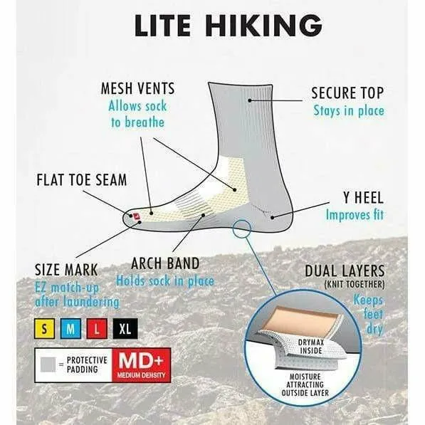 Drymax Lite Hiking 1/4 Crew Socks