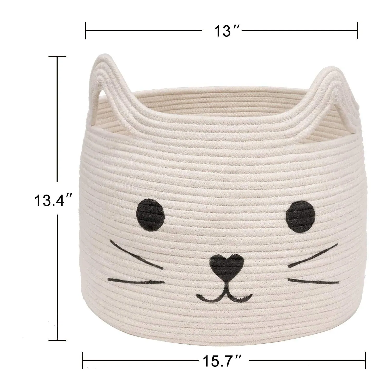 Ecolysium Cotton Woven Rope Basket - Cat